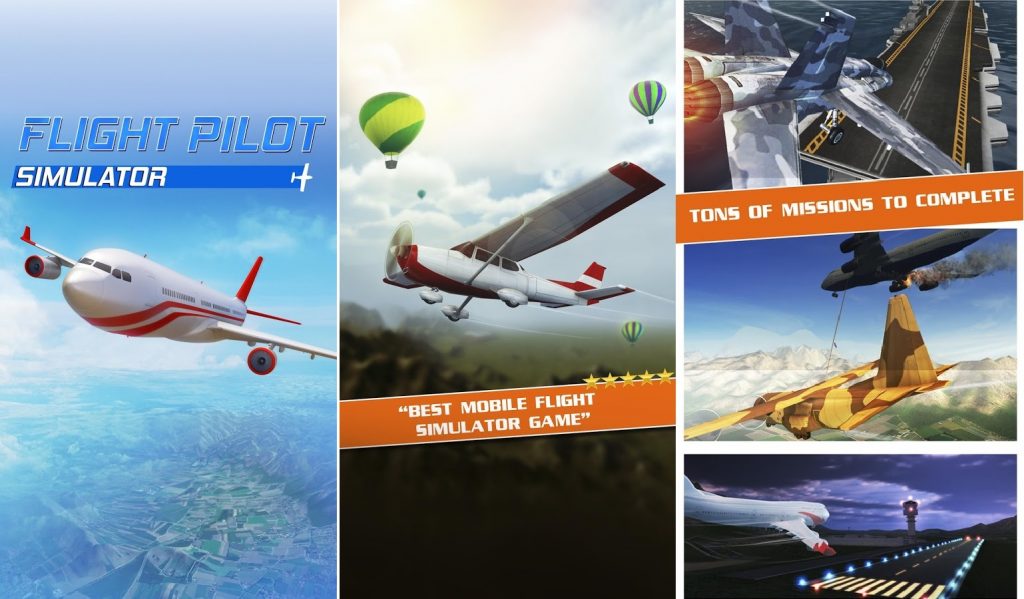 Flight pilot simulator 3d game